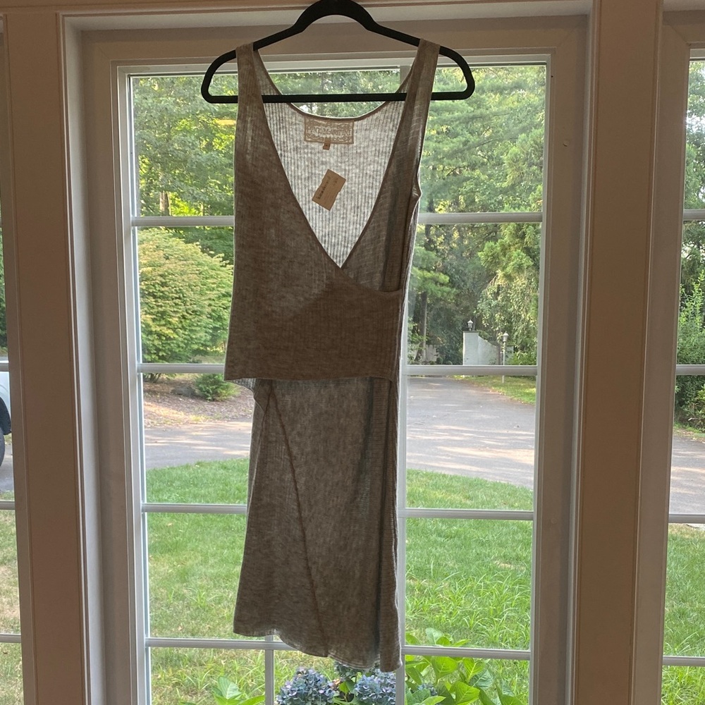 Pink Martini Ribbed Knit Top in Gray